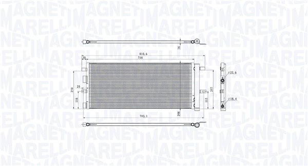 Airco condensor Magneti Marelli 350203103900