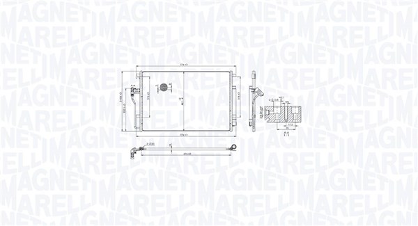 Airco condensor Magneti Marelli 350203104300
