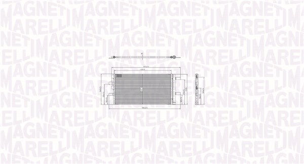 Airco condensor Magneti Marelli 350203104800