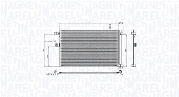 Airco condensor Magneti Marelli 350203104900