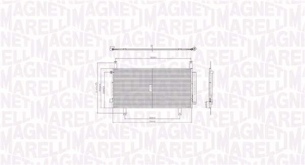 Airco condensor Magneti Marelli 350203105100
