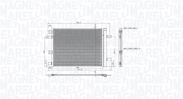 Airco condensor Magneti Marelli 350203105300