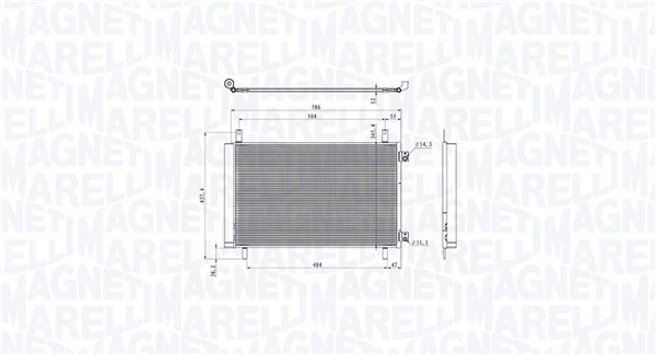 Airco condensor Magneti Marelli 350203105500