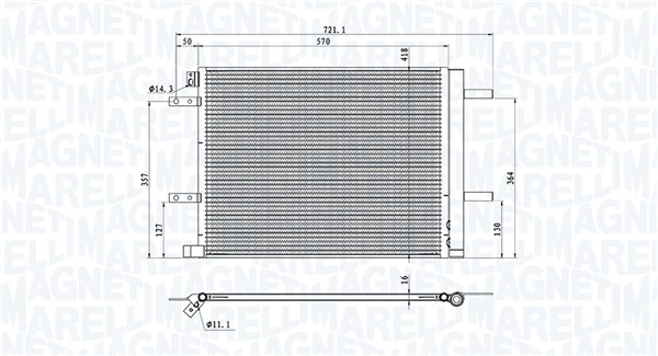 Condensor, airconditioning Magneti Marelli 350203106200