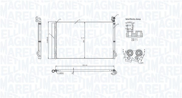 Condensor, airconditioning Magneti Marelli 350203107900