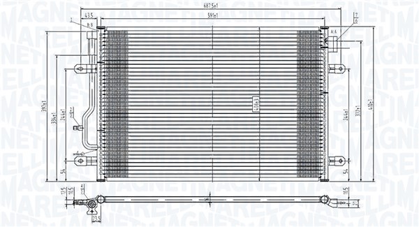 Airco condensor Magneti Marelli 350203817000