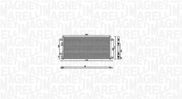 Airco condensor Magneti Marelli 350203887000