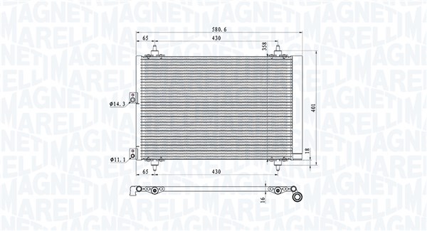 Airco condensor Magneti Marelli 350203920000
