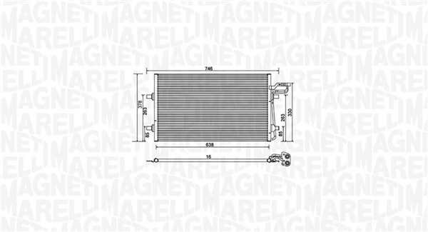 Airco condensor Magneti Marelli 350203934000
