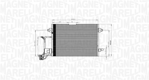 Airco condensor Magneti Marelli 350203942000