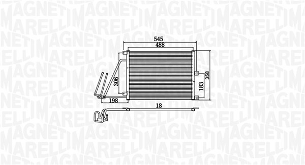 Airco condensor Magneti Marelli 350203950000