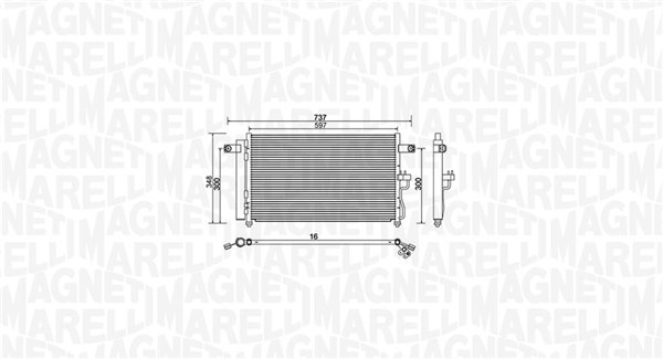 Airco condensor Magneti Marelli 350203974000