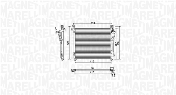 Airco condensor Magneti Marelli 350203980000