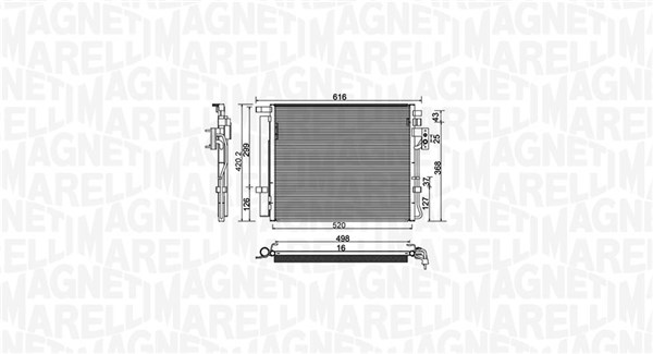 Airco condensor Magneti Marelli 350203983000