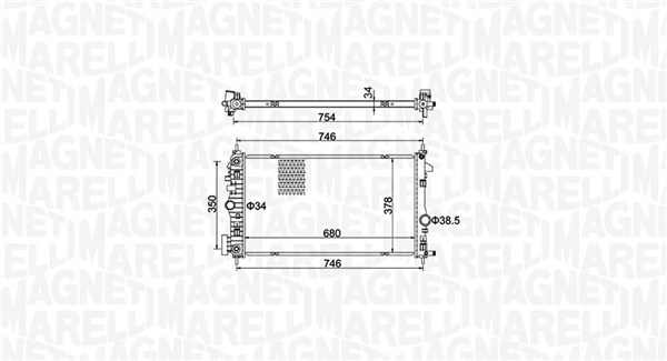 Radiateur Magneti Marelli 350213152300