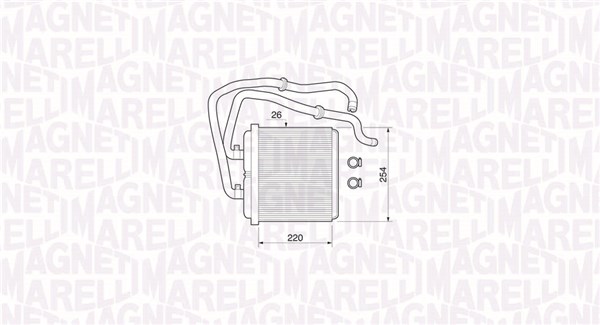 Kachelradiateur Magneti Marelli 350218072000