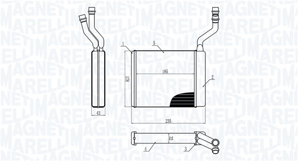 Kachelradiateur Magneti Marelli 350218425000