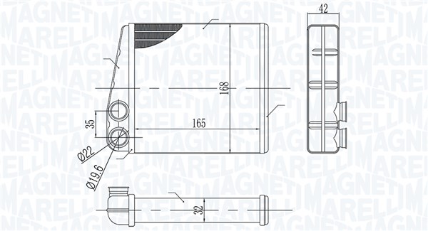 Kachelradiateur Magneti Marelli 350218440000
