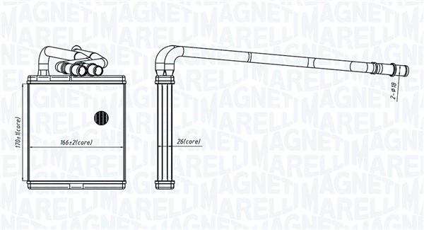 Kachelradiateur Magneti Marelli 350218454000