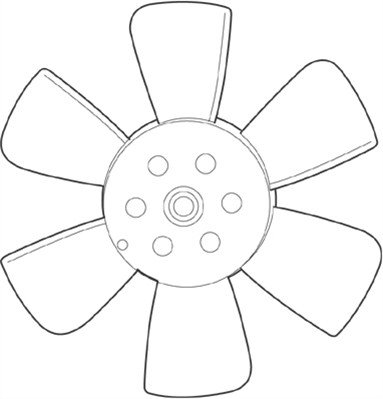 Ventilatorwiel-motorkoeling Magneti Marelli 069422219010