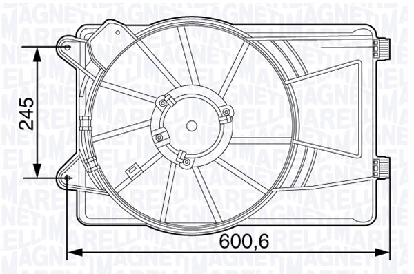 Ventilatorwiel-motorkoeling Magneti Marelli 069422473010