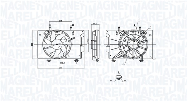 Koelventilatorwiel Magneti Marelli 069422898010