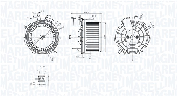 Kachelventilator Magneti Marelli 069412236010