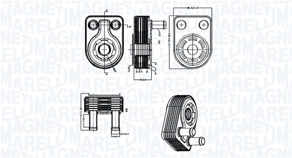 Oliekoeler, motorolie Magneti Marelli 350300005500