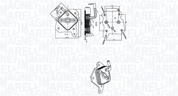 Oliekoeler, motorolie Magneti Marelli 350300006100