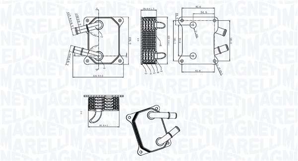 Oliekoeler, motorolie Magneti Marelli 350300006200