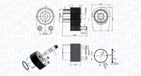 Oliekoeler, motorolie Magneti Marelli 350300006400