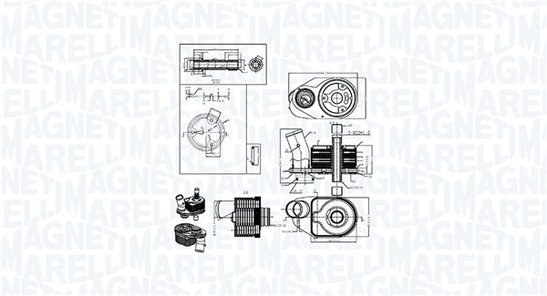 Oliekoeler, motorolie Magneti Marelli 350300006600