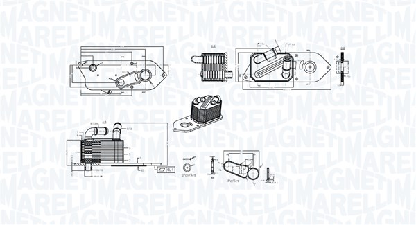 Oliekoeler, motorolie Magneti Marelli 350300006800