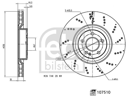 Remschijven Febi Bilstein 107510