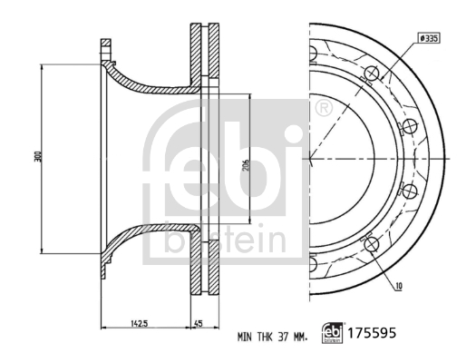 Remschijven Febi Bilstein 175595