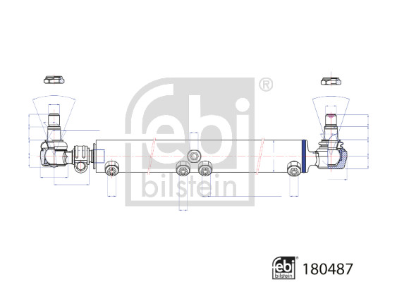 Werkcilinder stuurbekrachtiging Febi Bilstein 180487