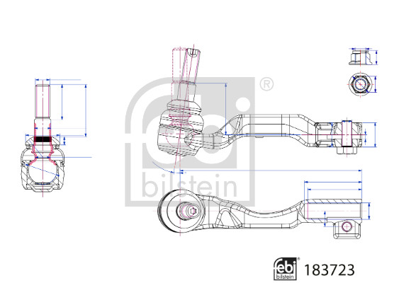 Spoorstangeind / Stuurkogel Febi Bilstein 183723