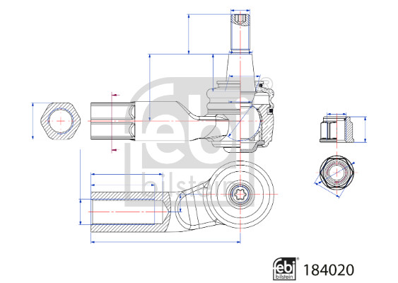 Spoorstangeind / Stuurkogel Febi Bilstein 184020