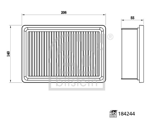 Luchtfilter Febi Bilstein 184244