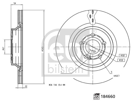 Remschijven Febi Bilstein 184660