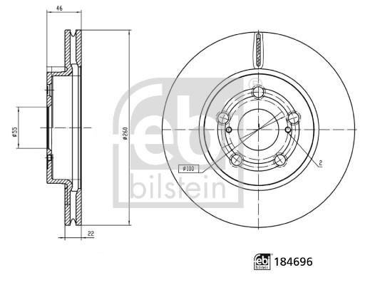 Remschijven Febi Bilstein 184696