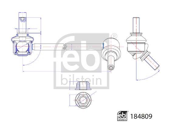 Stabilisatorstang Febi Bilstein 184809