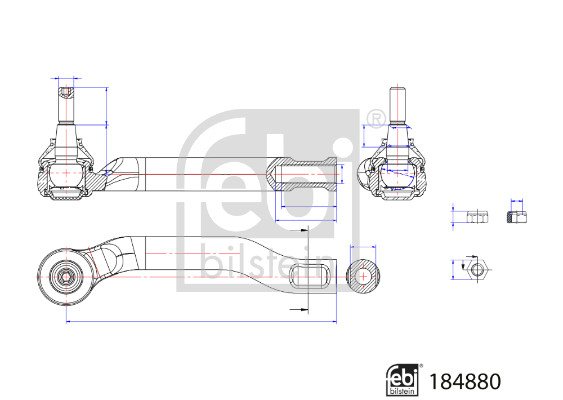 Spoorstangeind / Stuurkogel Febi Bilstein 184880