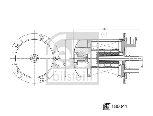 Brandstoffilter Febi Bilstein 186041