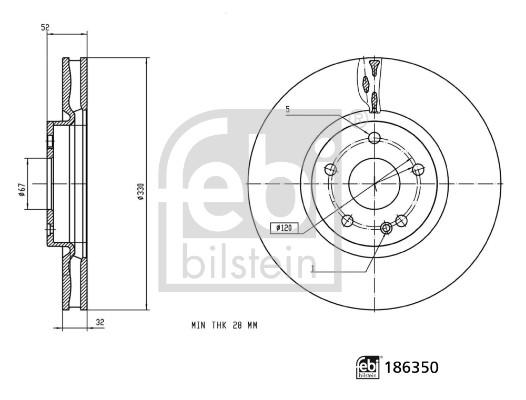 Remschijven Febi Bilstein 186350