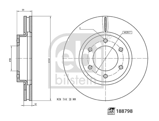 Remschijf Febi Bilstein 188798