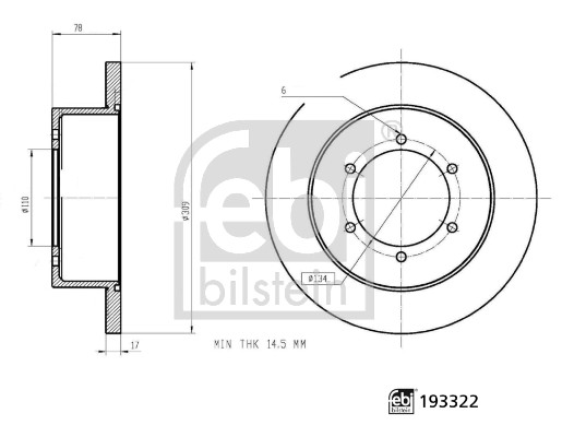 Remschijf Febi Bilstein 193322