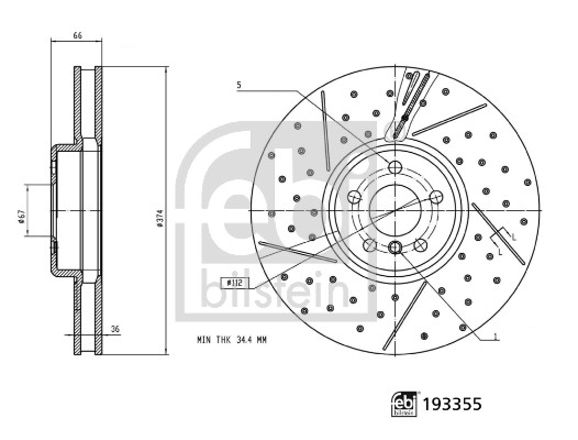 Remschijf Febi Bilstein 193355