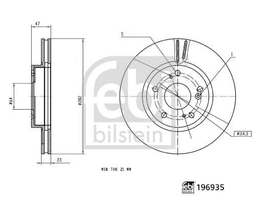 Remschijf Febi Bilstein 196935