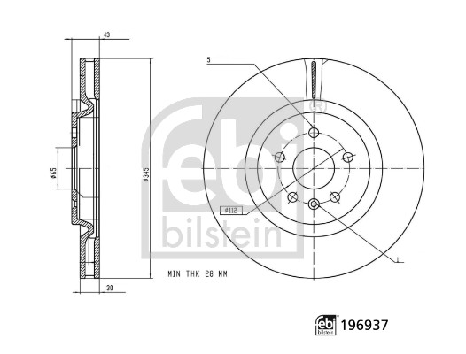 Remschijf Febi Bilstein 196937